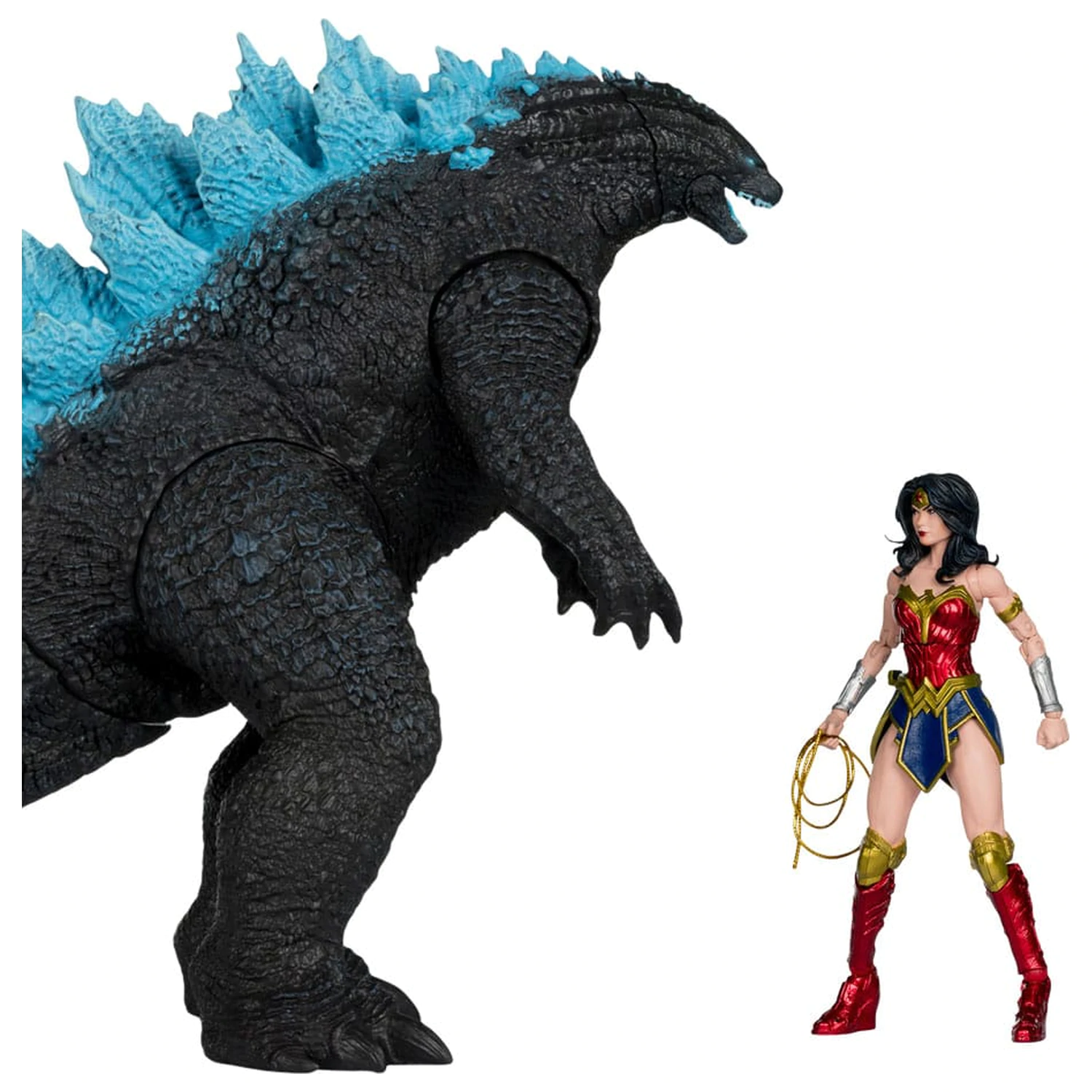 DC Justice League Monsterverse DC Multiverse akční figurky 2-balení Wonder Woman Vs. Atomic Blast Godzilla 18 cm fotografii produktu