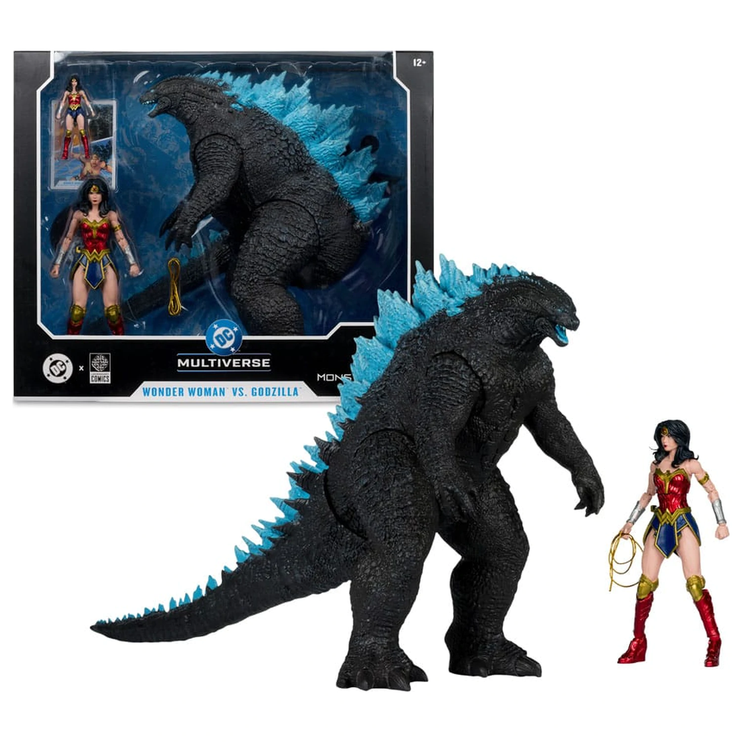 DC Justice League Monsterverse DC Multiverse akční figurky 2-balení Wonder Woman Vs. Atomic Blast Godzilla 18 cm fotografii produktu
