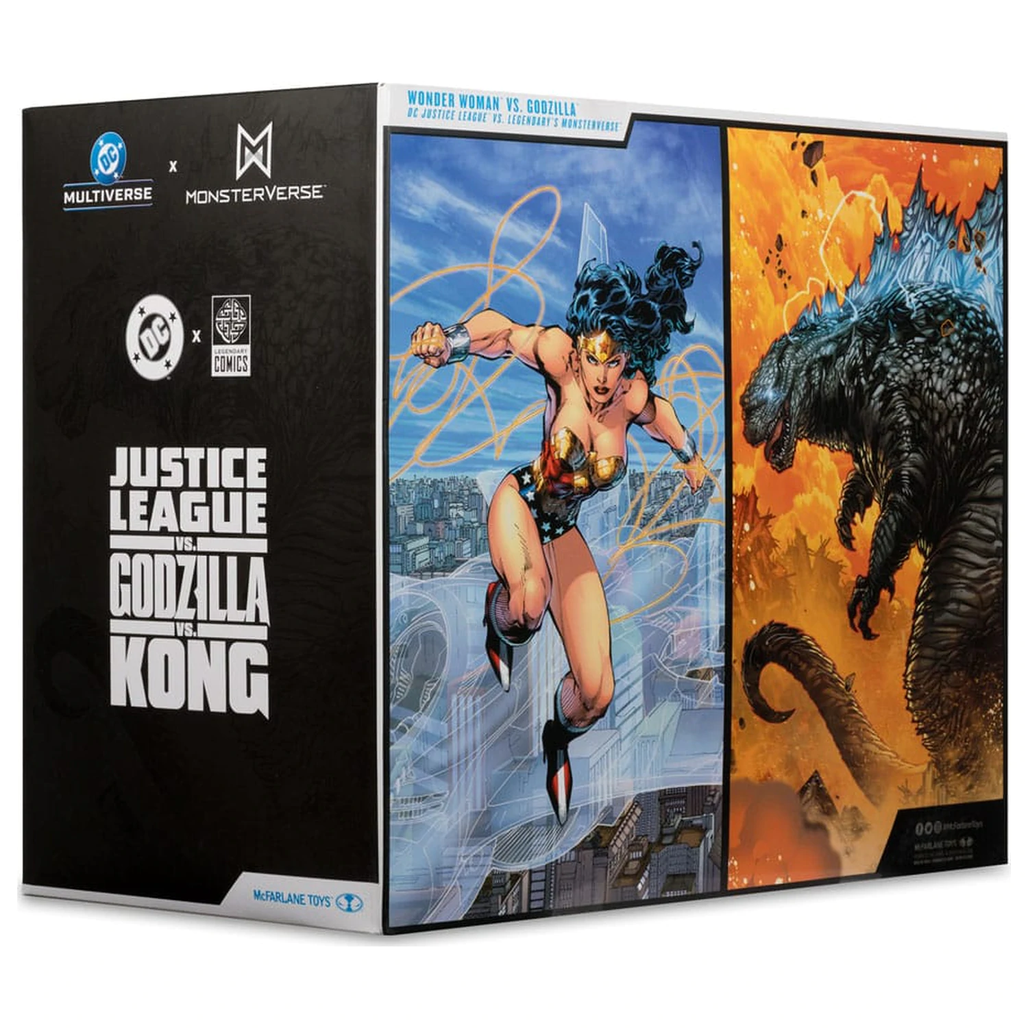 DC Justice League Monsterverse DC Multiverse akční figurky 2-balení Wonder Woman Vs. Atomic Blast Godzilla 18 cm fotografii produktu