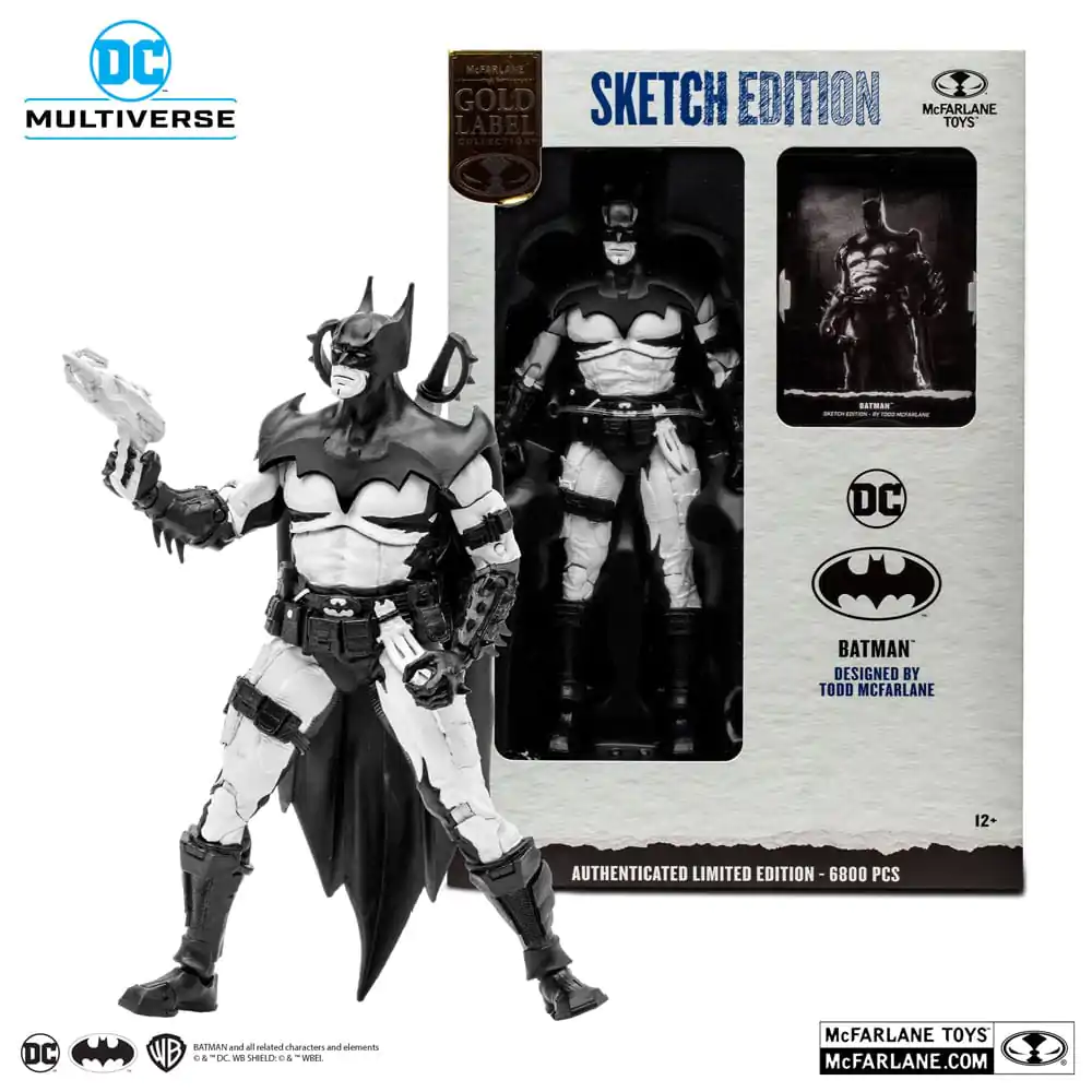 Akční figurka DC Multiverse Batman od Todda McFarlanea, edice Sketch (Gold Label) 18 cm fotografii produktu