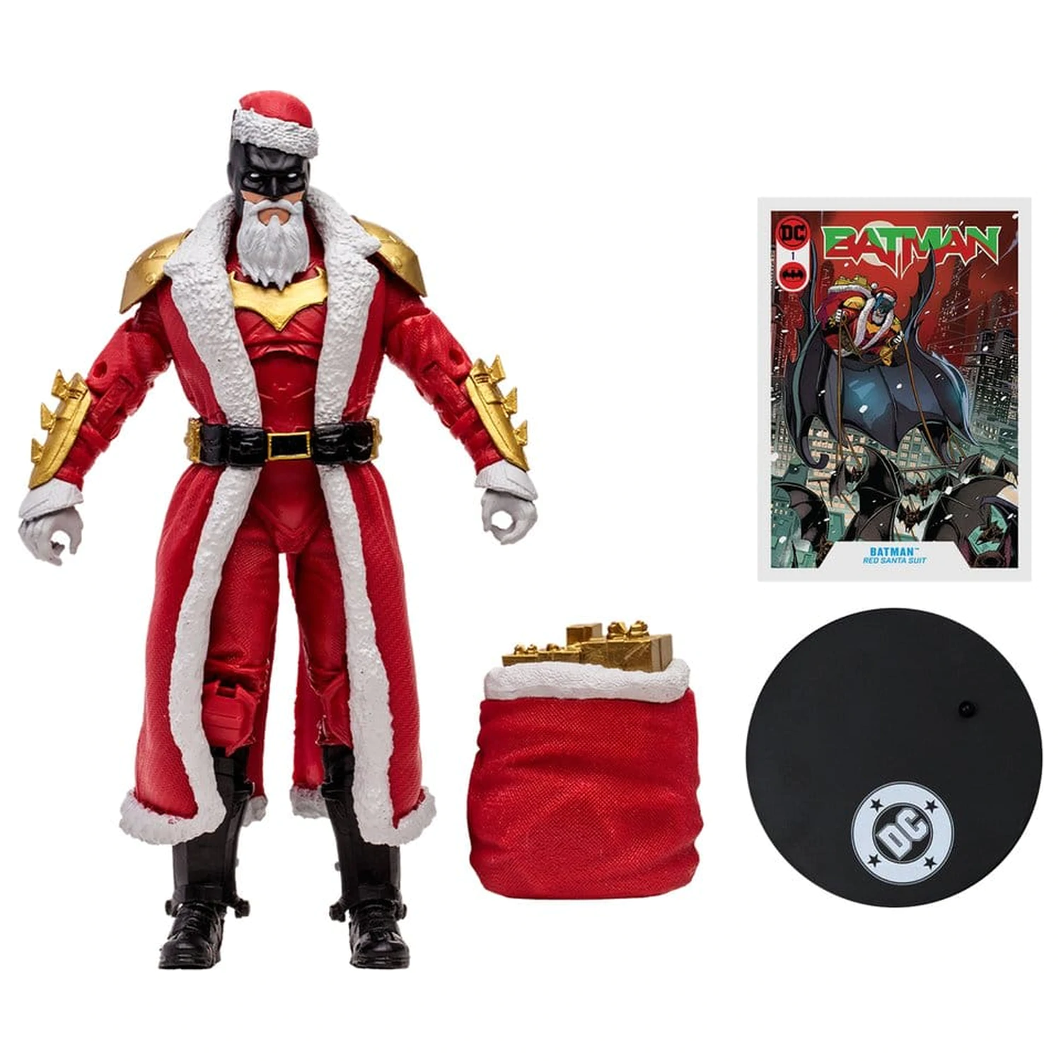 DC Multiverse McFarlane Vault Collection akční figurka Batman (Red Santa Suit) 18 cm fotografii produktu