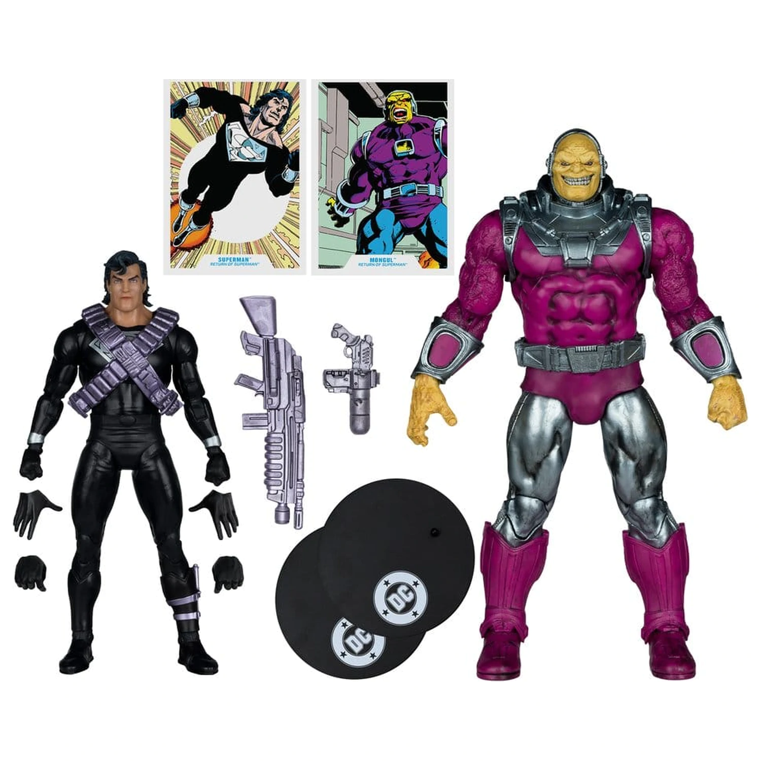 DC Multiverse Megafig akční figurka balení 2 Mongul vs Superman (Return of Superman) fotografii produktu