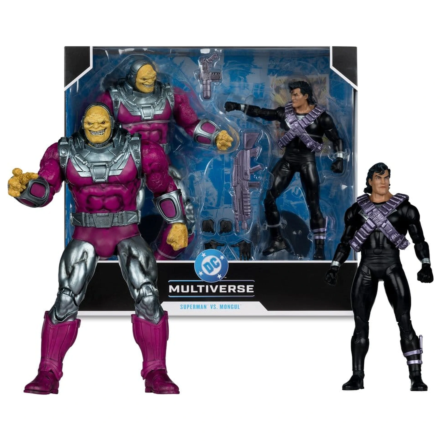 DC Multiverse Megafig akční figurka balení 2 Mongul vs Superman (Return of Superman) fotografii produktu