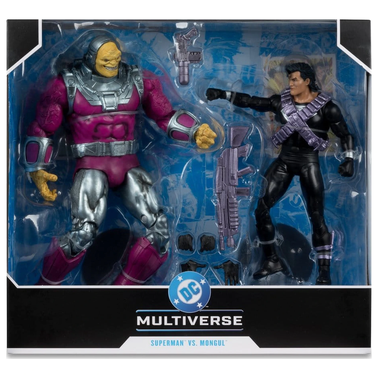 DC Multiverse Megafig akční figurka balení 2 Mongul vs Superman (Return of Superman) fotografii produktu