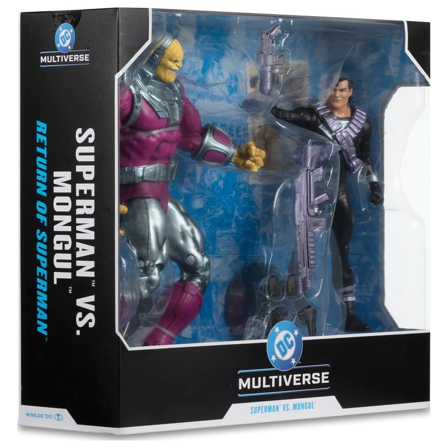 DC Multiverse Megafig akční figurka balení 2 Mongul vs Superman (Return of Superman) fotografii produktu
