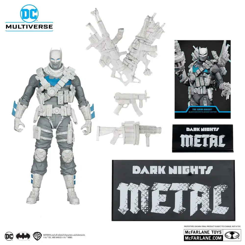 DC Multiverse Akční figurka The Grim Knight (Dark Nights Metal) (Black & White Accent Edition) (Gold Label) 18 cm fotografii produktu
