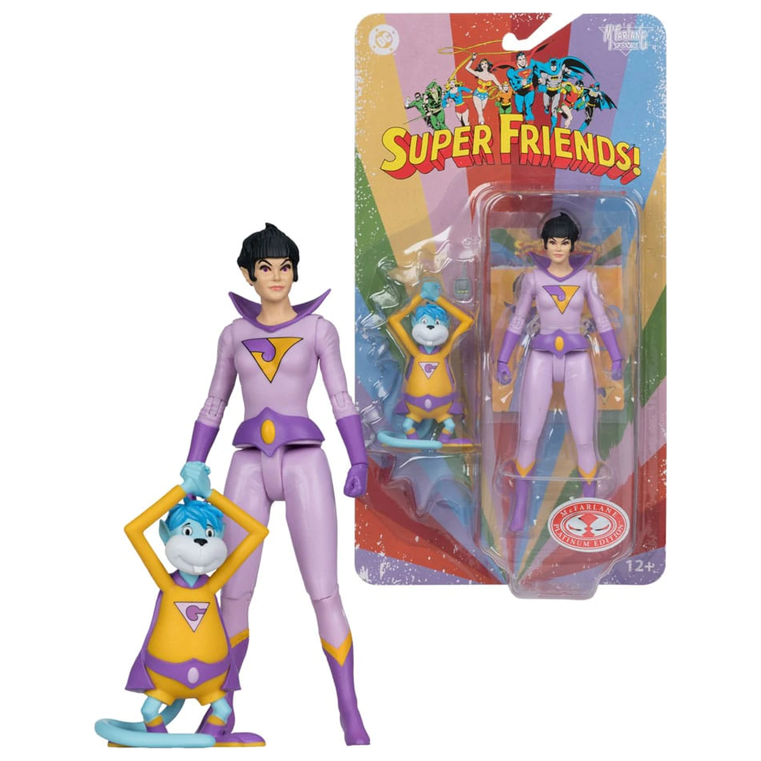 DC Retro Super Friends akční figurka Jayna a Gleek (Red Platinum Edition) 15 cm fotografii produktu