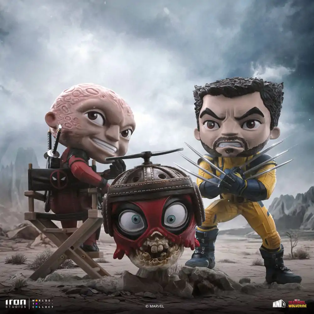 Deadpool & Wolverine Mini Co. PVC figurka Deadpool a Wolverine set Unmasked 14 cm fotografii produktu
