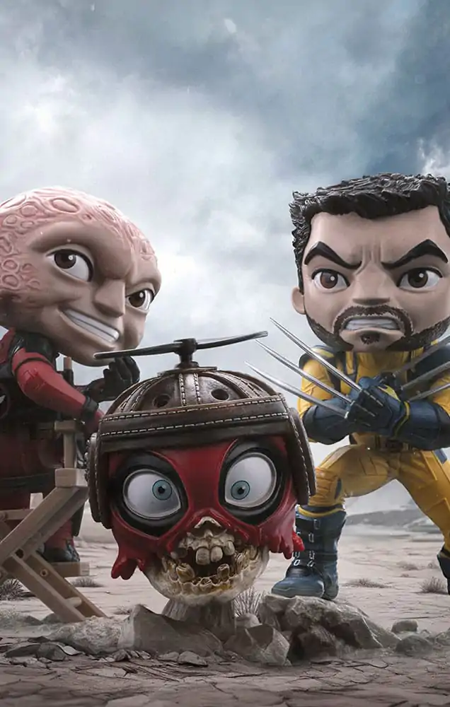 Deadpool & Wolverine Mini Co. PVC figurka Deadpool a Wolverine set Unmasked 14 cm fotografii produktu