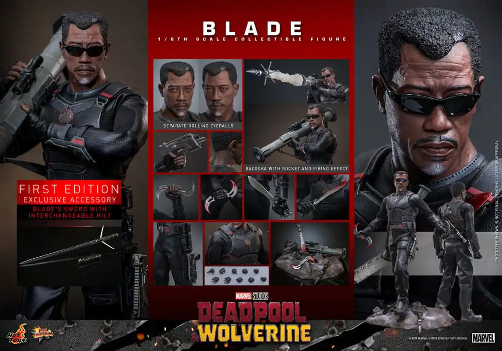 Deadpool & Wolverine Movie Masterpiece akční figurka 1/6 Blade 30 cm fotografii produktu