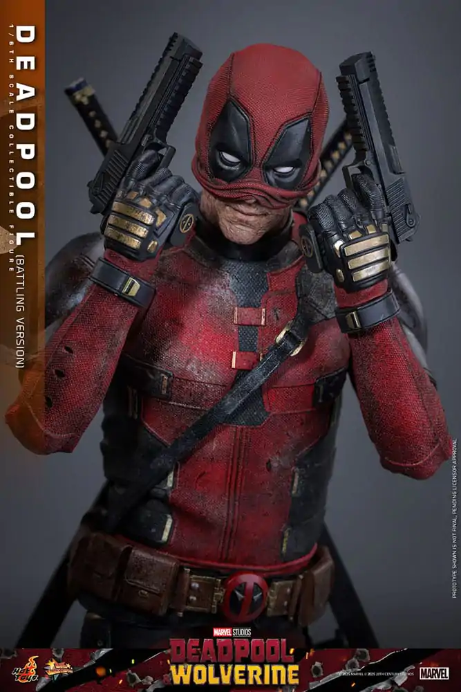 Deadpool & Wolverine Movie Masterpiece Akční figurka 1/6 Deadpool (Battling Version) 31 cm fotografii produktu