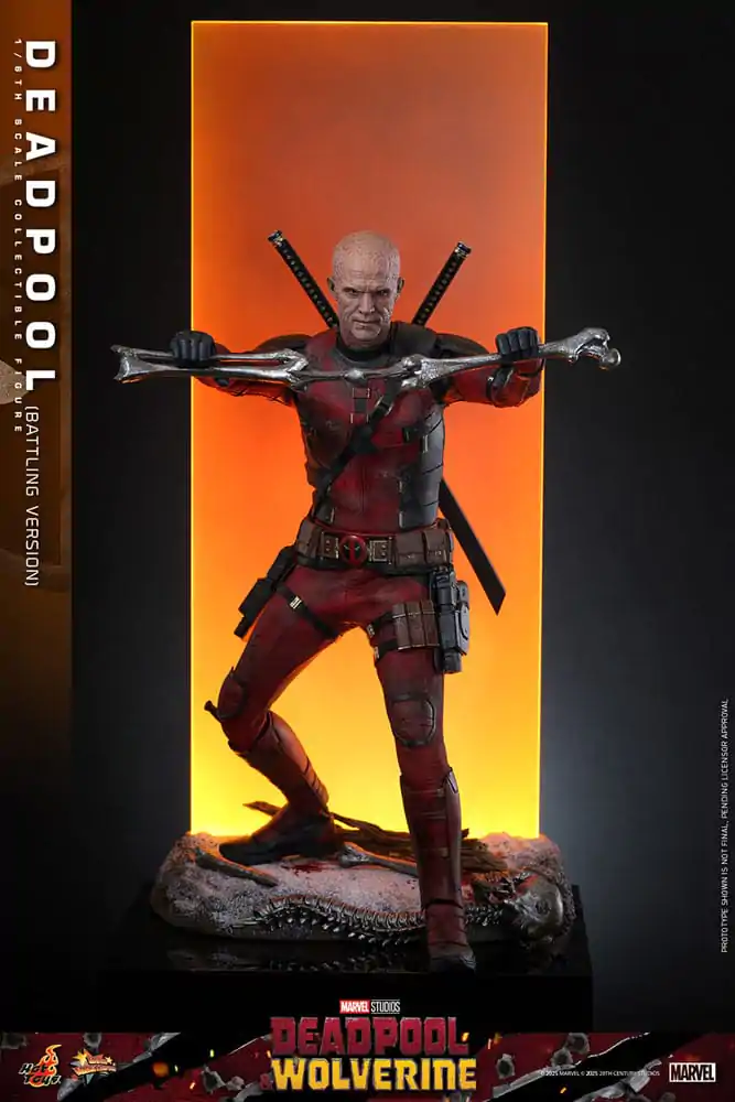 Deadpool & Wolverine Movie Masterpiece Akční figurka 1/6 Deadpool (Battling Version) 31 cm fotografii produktu