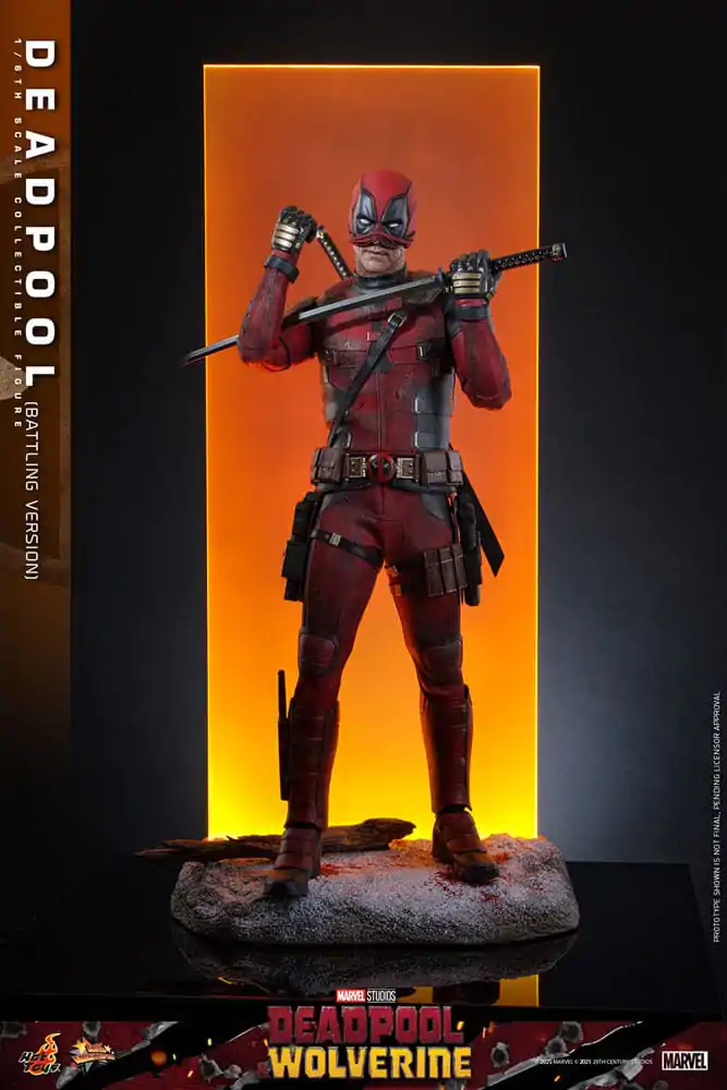 Deadpool & Wolverine Movie Masterpiece Akční figurka 1/6 Deadpool (Battling Version) 31 cm fotografii produktu