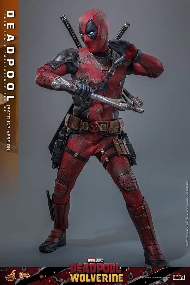 Deadpool & Wolverine Movie Masterpiece Akční figurka 1/6 Deadpool (Battling Version) 31 cm fotografii produktu