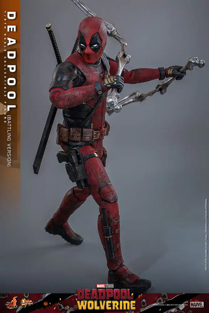 Deadpool & Wolverine Movie Masterpiece Akční figurka 1/6 Deadpool (Battling Version) 31 cm fotografii produktu