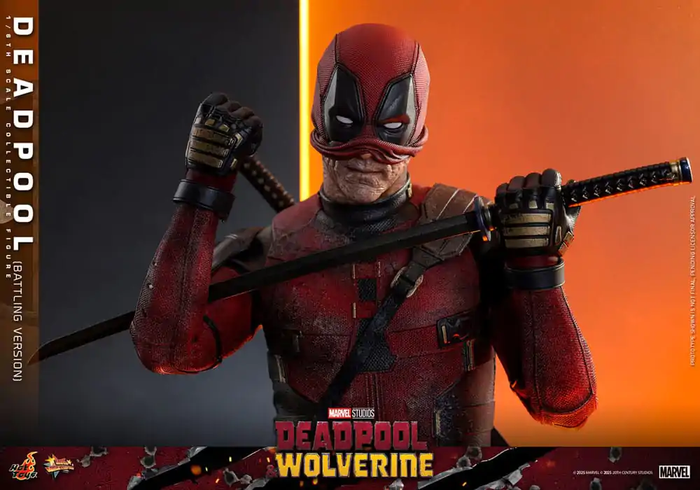 Deadpool & Wolverine Movie Masterpiece Akční figurka 1/6 Deadpool (Battling Version) 31 cm fotografii produktu