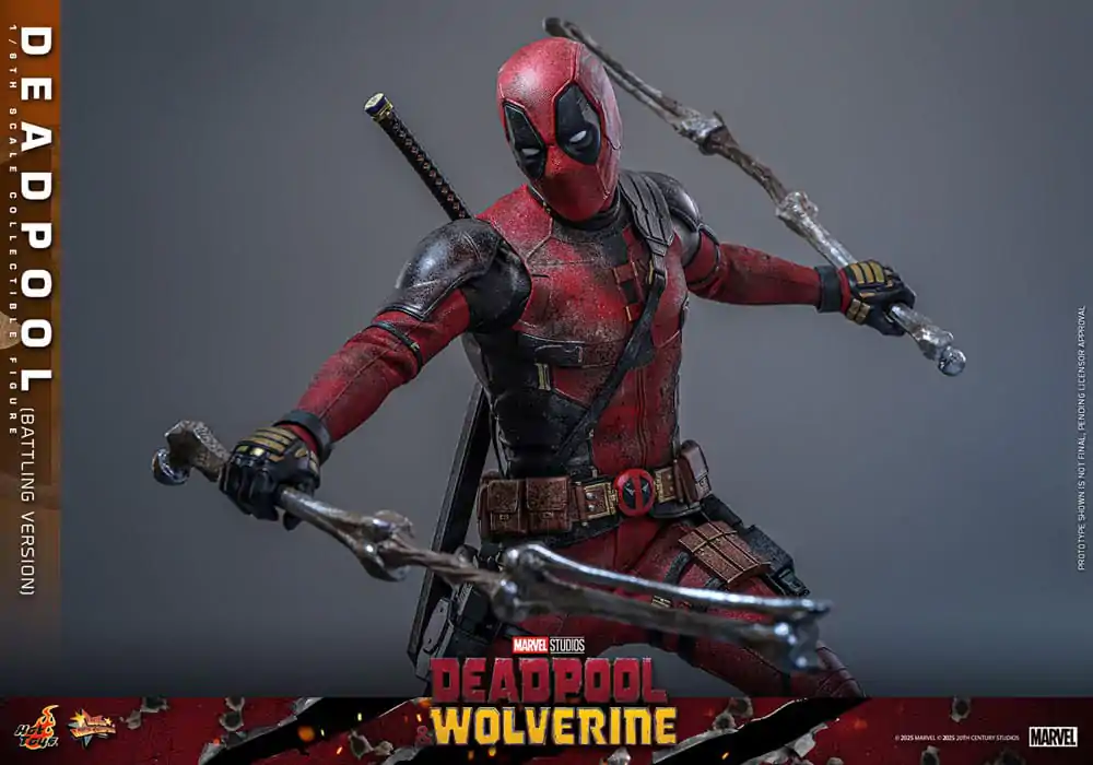Deadpool & Wolverine Movie Masterpiece Akční figurka 1/6 Deadpool (Battling Version) 31 cm fotografii produktu