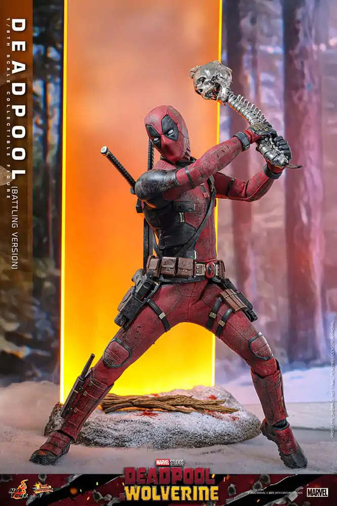Deadpool & Wolverine Movie Masterpiece Akční figurka 1/6 Deadpool (Battling Version) 31 cm fotografii produktu