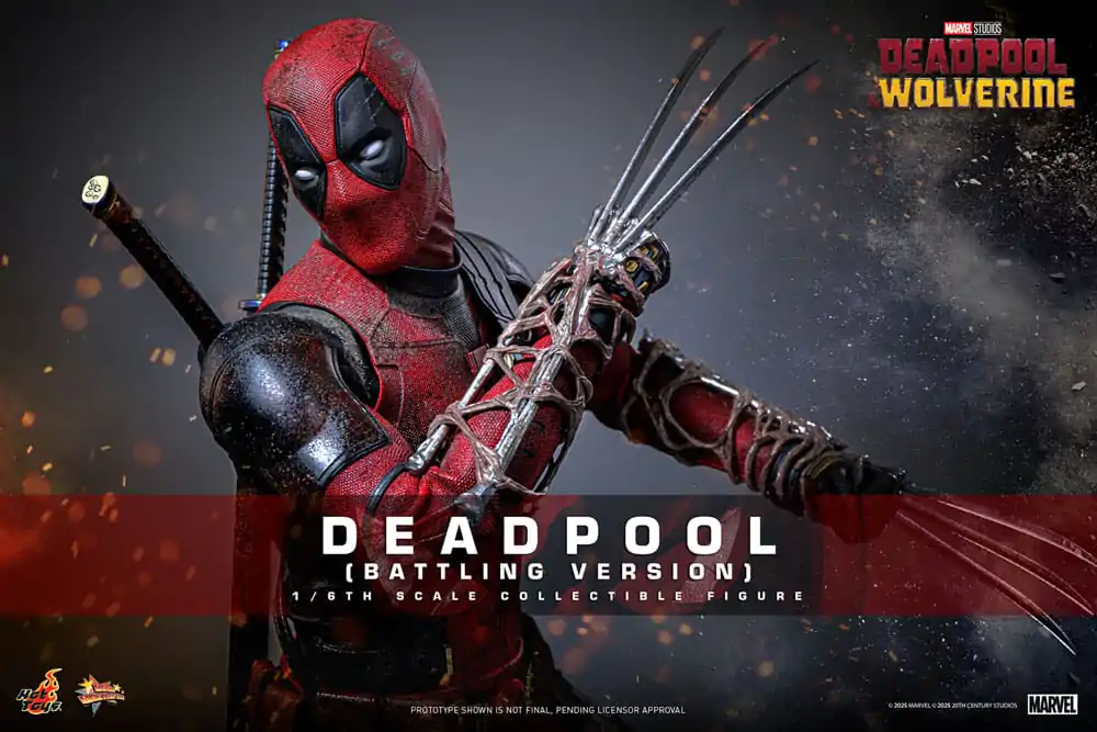 Deadpool & Wolverine Movie Masterpiece Akční figurka 1/6 Deadpool (Battling Version) 31 cm fotografii produktu