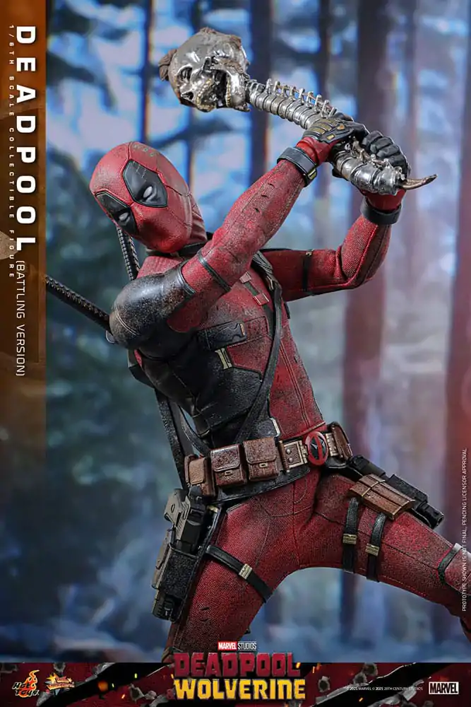 Deadpool & Wolverine Movie Masterpiece Akční figurka 1/6 Deadpool (Battling Version) 31 cm fotografii produktu