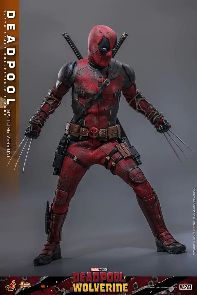 Deadpool & Wolverine Movie Masterpiece Akční figurka 1/6 Deadpool (Battling Version) 31 cm fotografii produktu