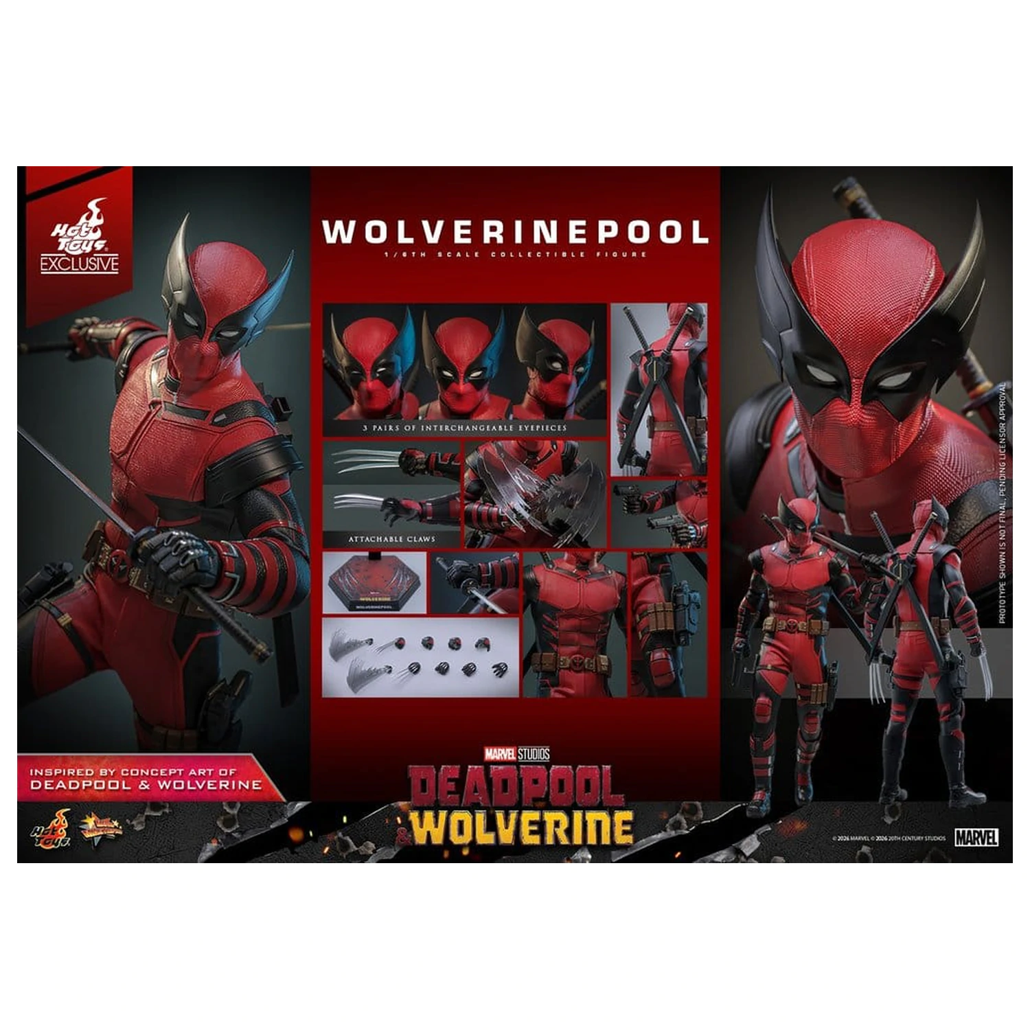 Deadpool & Wolverine Movie Masterpiece akční figurka 1/6 Wolverinepool 31 cm fotografii produktu