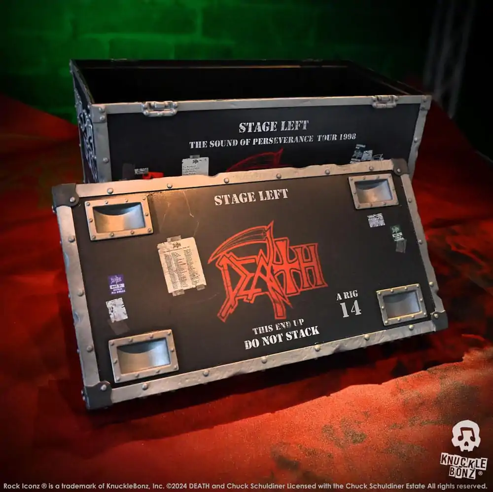 Death Rock Ikonz On Tour Road Case Socha + Stage Backdrop Set The Sound of Perseverance Tour 1998 fotografii produktu