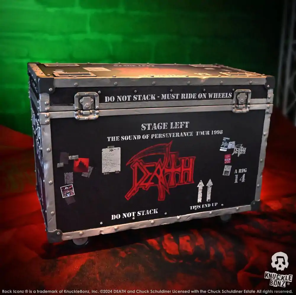 Death Rock Ikonz On Tour Road Case Socha + Stage Backdrop Set The Sound of Perseverance Tour 1998 fotografii produktu