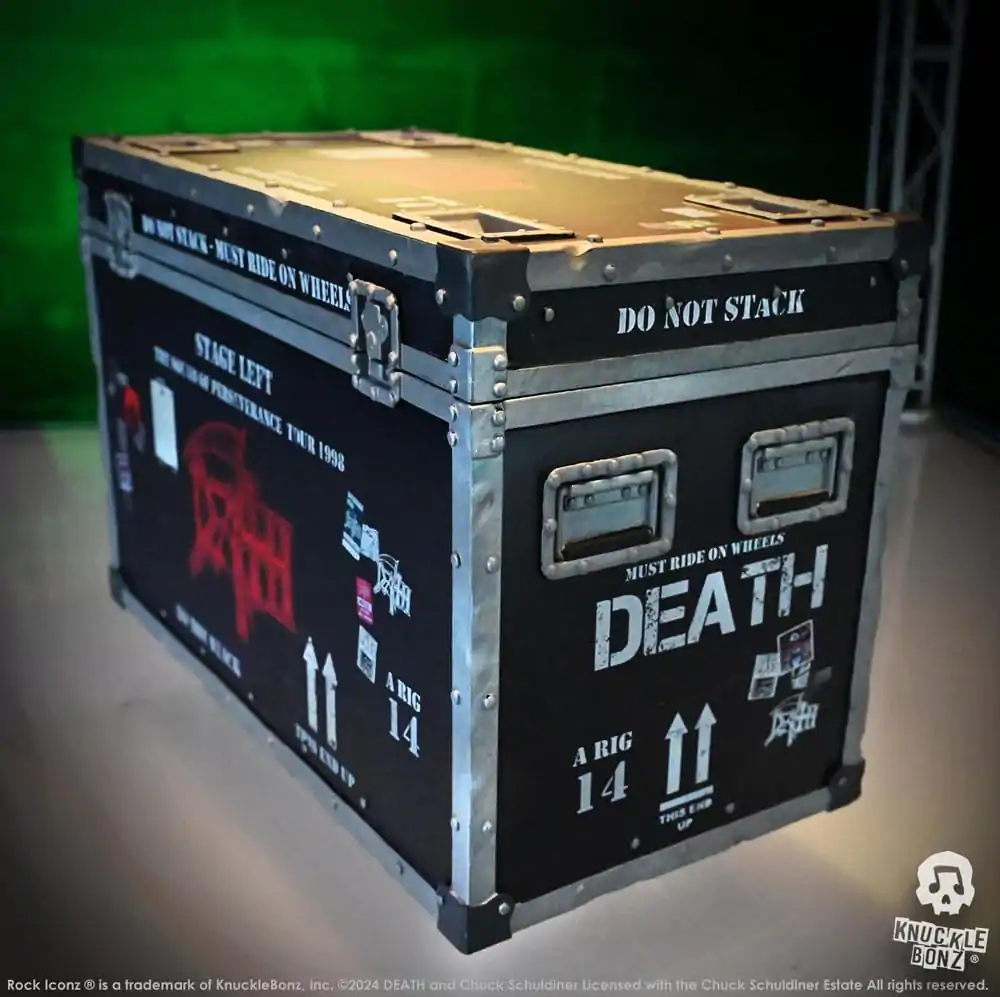 Death Rock Ikonz On Tour Road Case Socha + Stage Backdrop Set The Sound of Perseverance Tour 1998 fotografii produktu