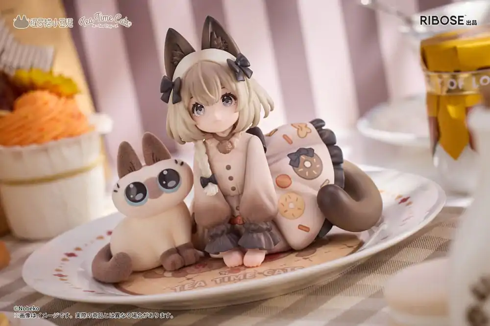 Decorated Life Collection Socha z PVC Tea Time Cats x Siamese Cat Azuki-san Friendship Collaboration Exkluzivní sada 18 cm fotografii produktu