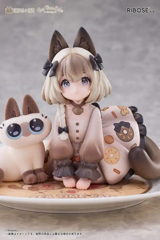 Decorated Life Collection Socha z PVC Tea Time Cats x Siamese Cat Azuki-san Friendship Collaboration Exkluzivní sada 18 cm fotografii produktu
