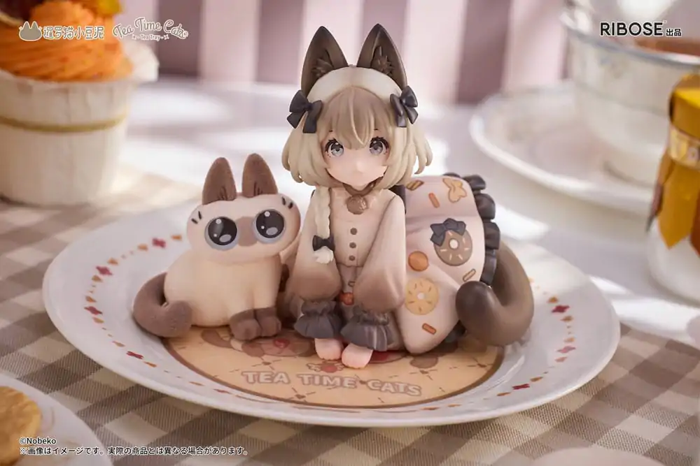 Decorated Life Collection Socha z PVC Tea Time Cats x Siamese Cat Azuki-san Friendship Collaboration Exkluzivní sada 18 cm fotografii produktu