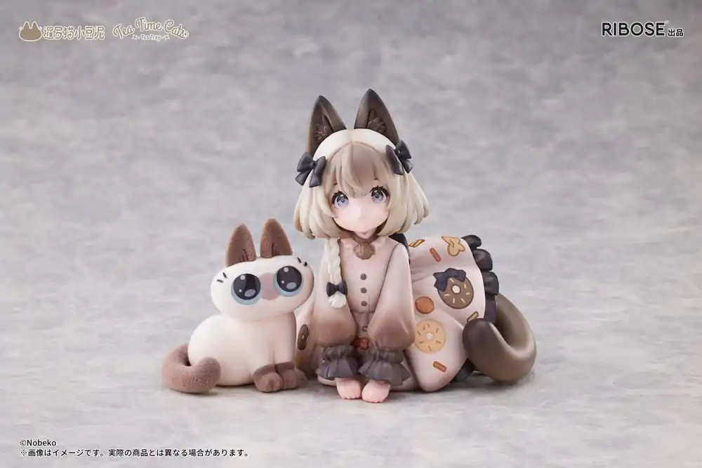 Decorated Life Collection Socha z PVC Tea Time Cats x Siamese Cat Azuki-san Friendship Collaboration Exkluzivní sada 18 cm fotografii produktu