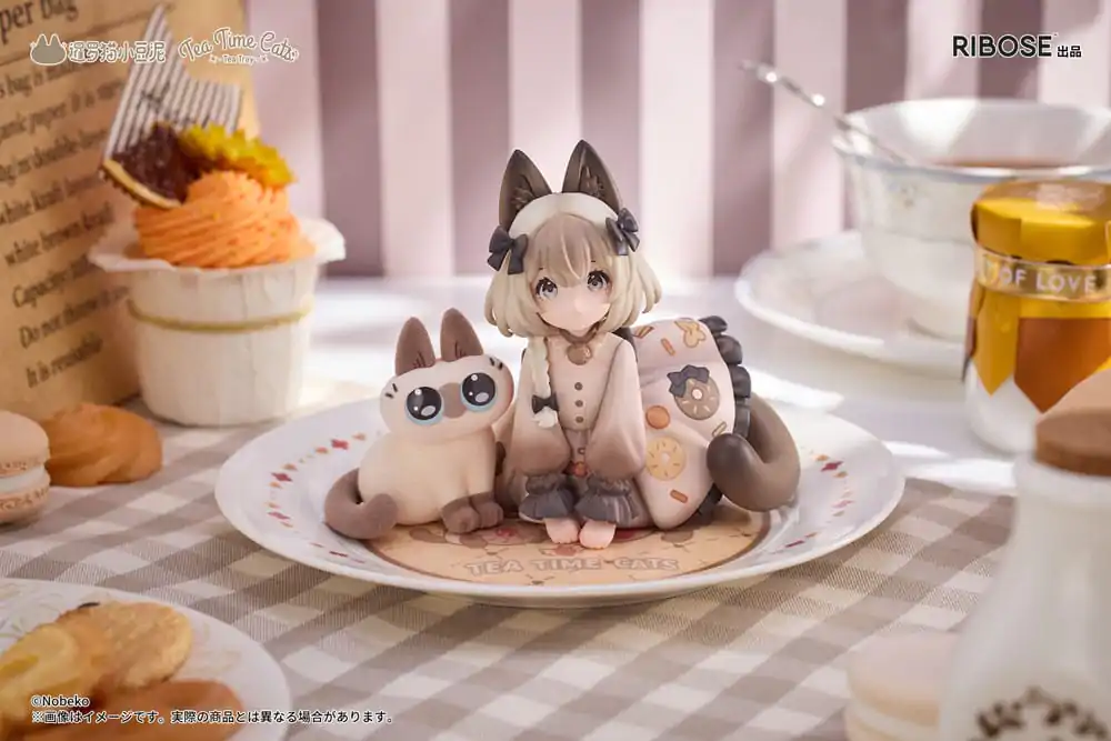 Decorated Life Collection Socha z PVC Tea Time Cats x Siamese Cat Azuki-san Friendship Collaboration Exkluzivní sada 18 cm fotografii produktu