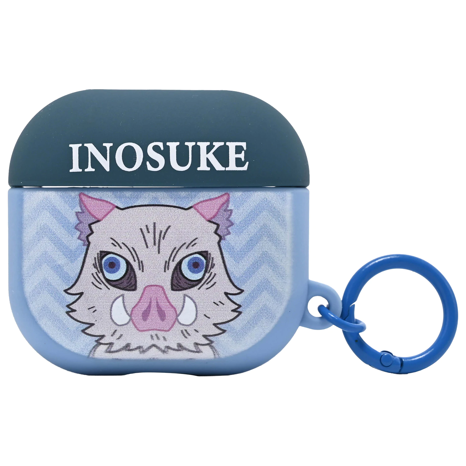 Demon Slayer Inosuke 3D pěnové pouzdro na AirPods s klipem na tašku fotografii produktu