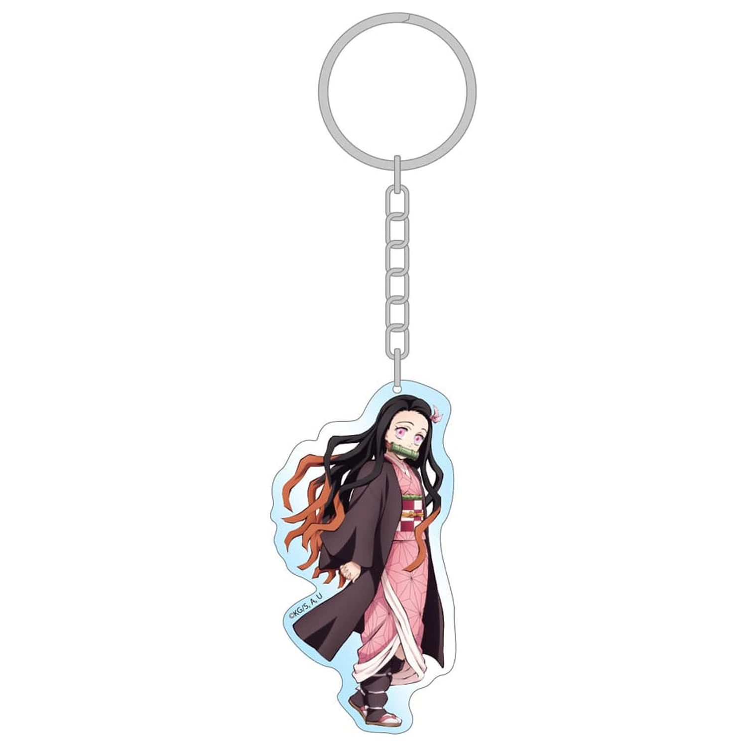 Demon Slayer: Kimetsu no Yaiba akrylová klíčenka Nezuko holografická 7 cm fotografii produktu