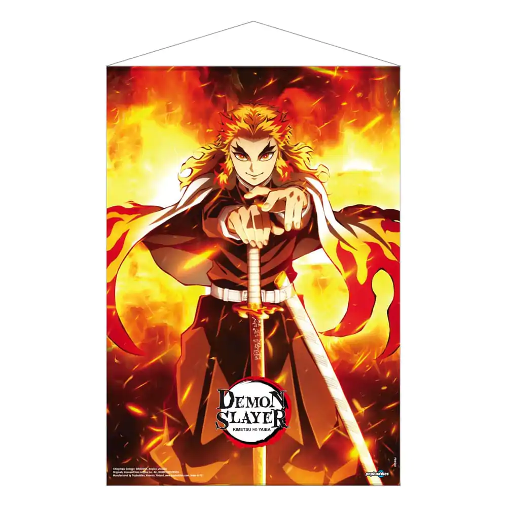 Demon Slayer: Kimetsu no Yaiba Wallscroll Kyojuro Rengoku 50 x 70 cm fotografii produktu