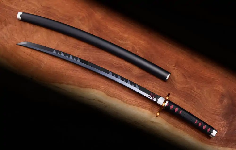 Demon Slayer: Kimetsu no Yaiba Proplica Replica 1/1 Nichirin Sword (Tanjiro Kamado) Kyojuro Rengoku´s Sword Gueard Ver. 88 cm Replika meče fotografii produktu