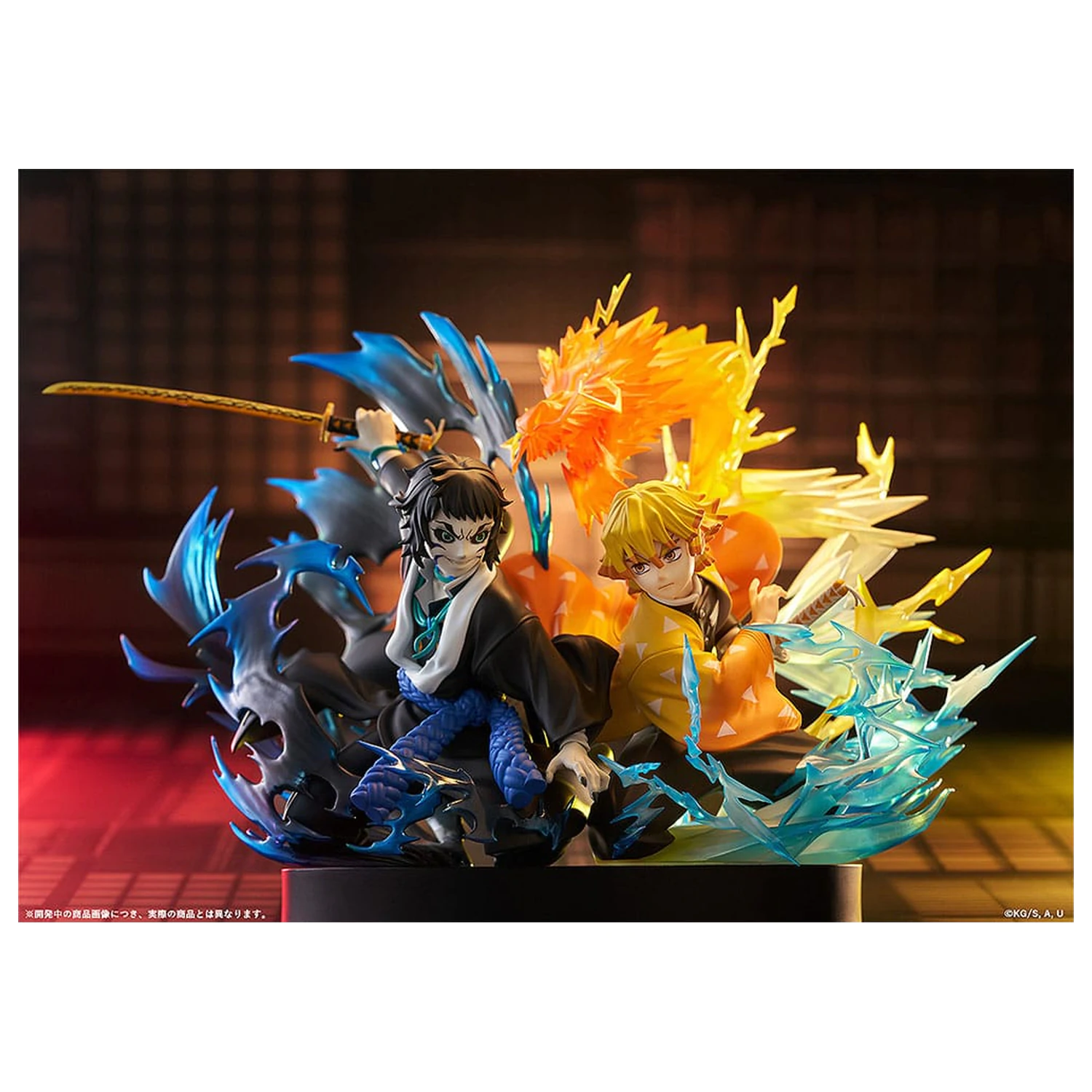 Demon Slayer: Kimetsu no Yaiba PVC soška Zenitsu Agatsuma & Kaigaku 15 cm fotografii produktu