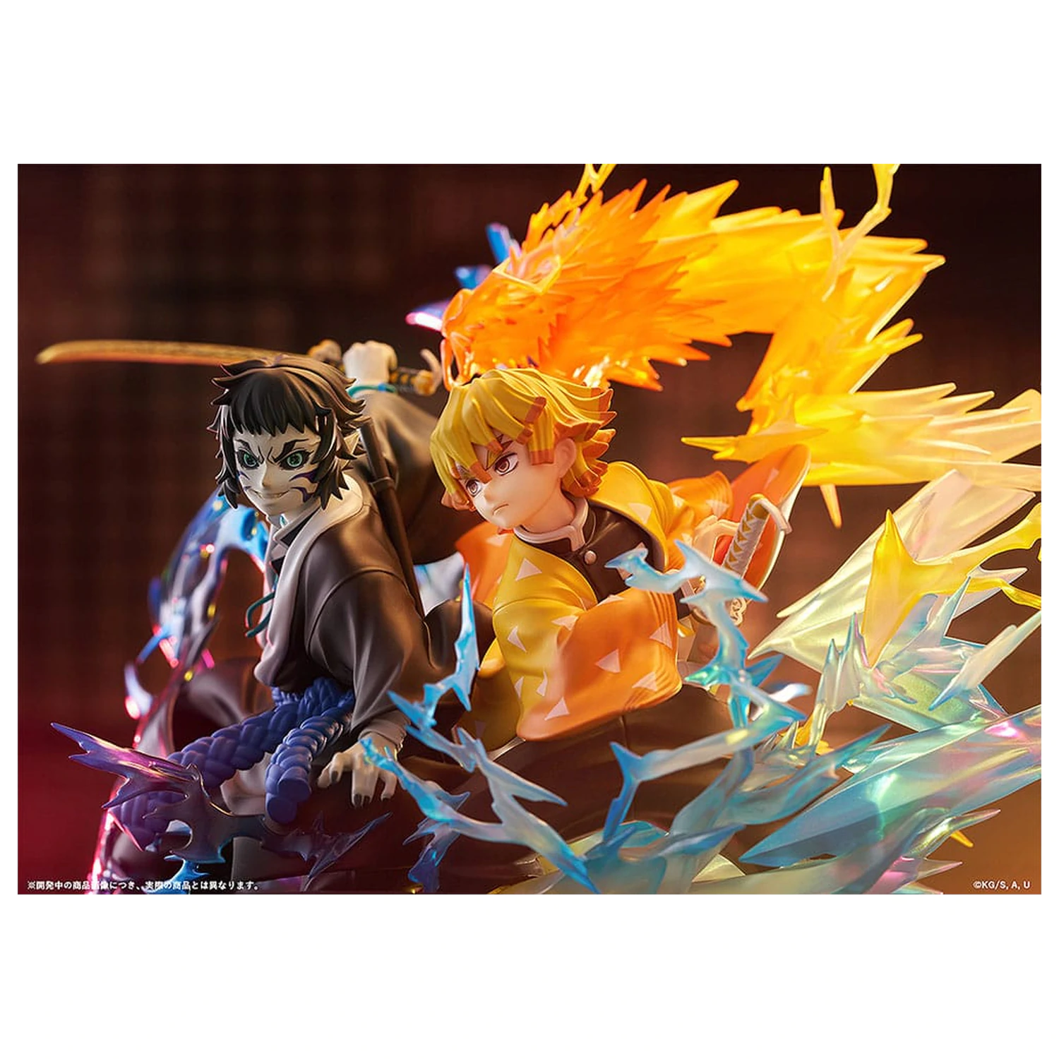 Demon Slayer: Kimetsu no Yaiba PVC soška Zenitsu Agatsuma & Kaigaku 15 cm fotografii produktu