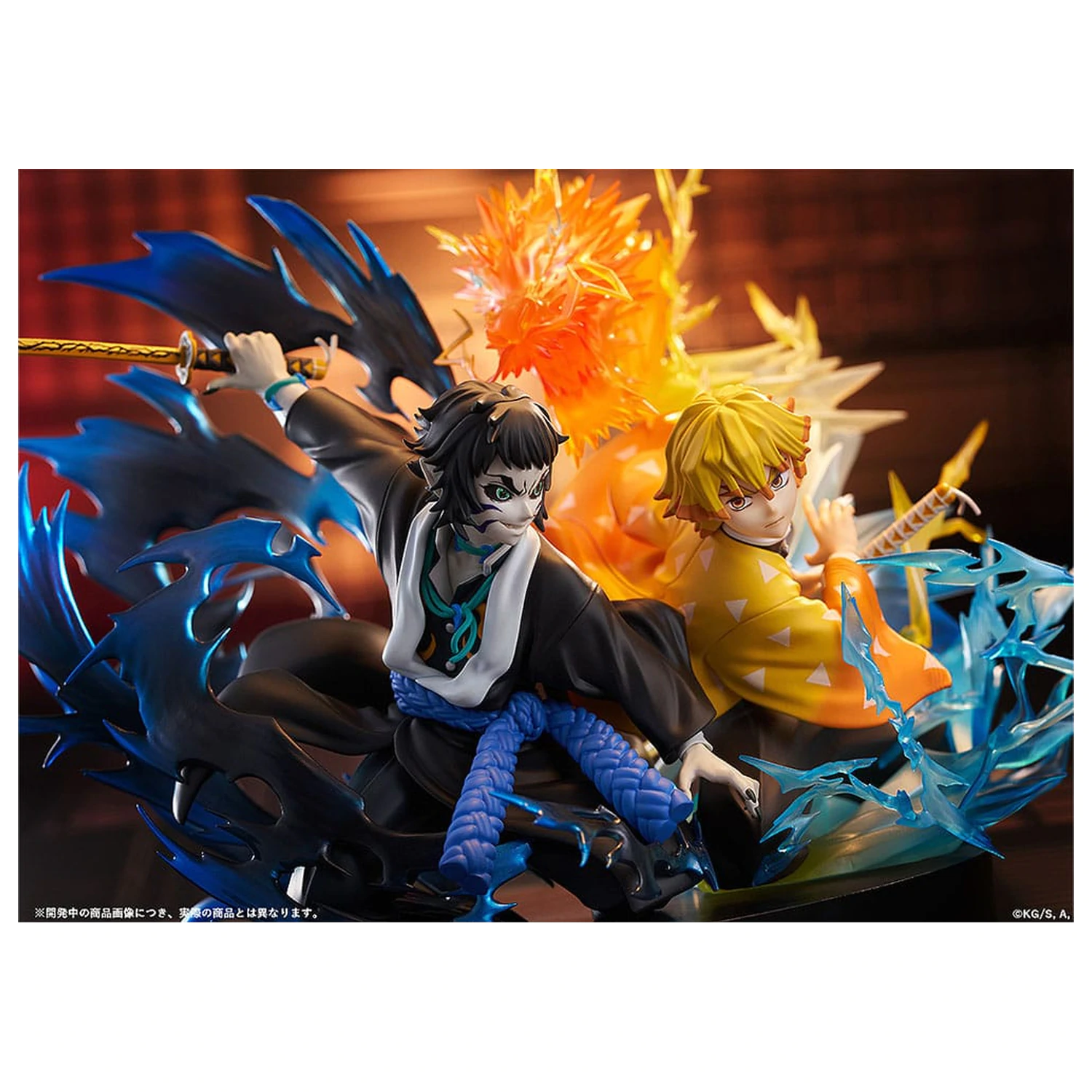 Demon Slayer: Kimetsu no Yaiba PVC soška Zenitsu Agatsuma & Kaigaku 15 cm fotografii produktu