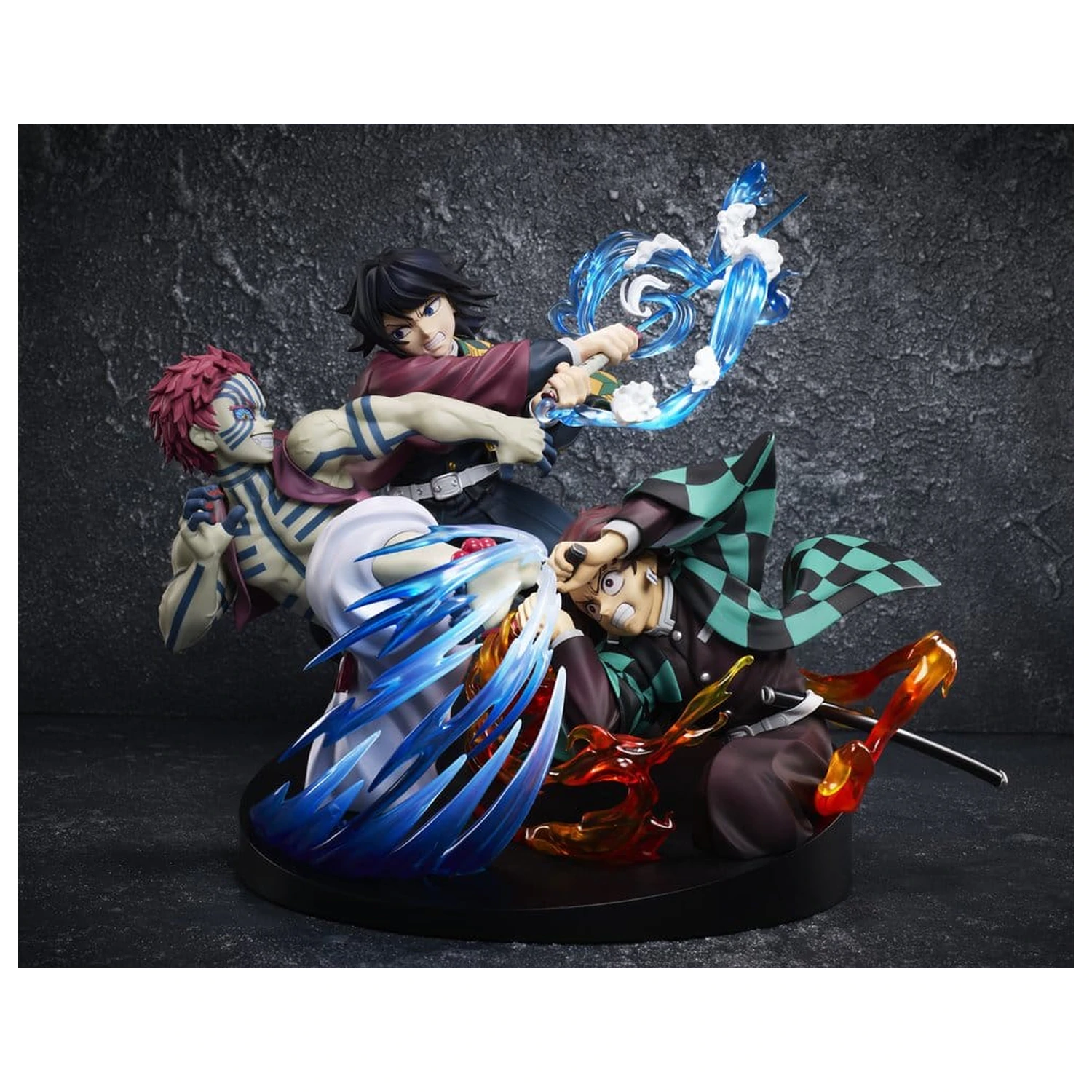 Demon Slayer: Kimetsu no Yaiba PVC figurka Tanjiro Kamado & Giyu Tomioka & Akaza 13 cm fotografii produktu