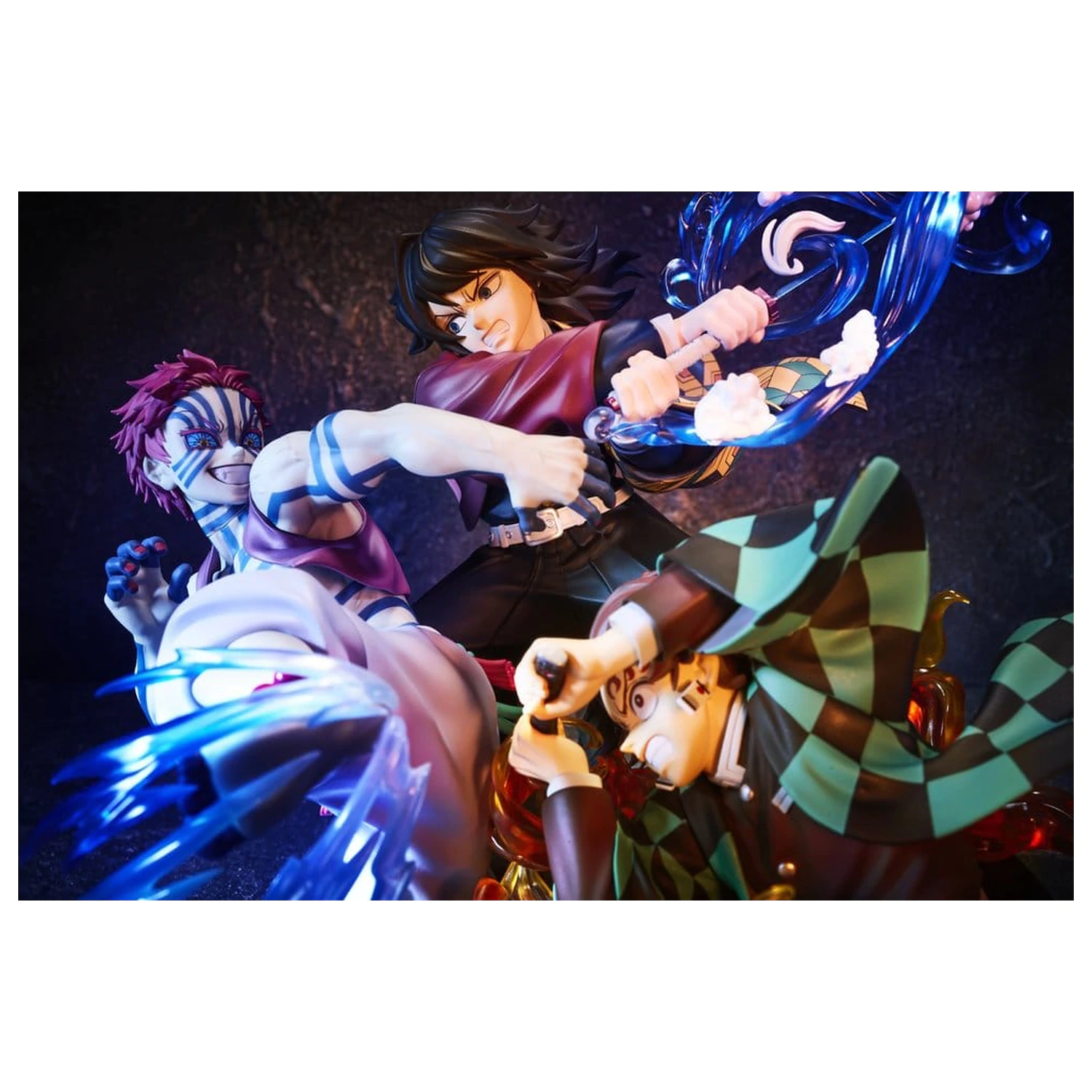 Demon Slayer: Kimetsu no Yaiba PVC figurka Tanjiro Kamado & Giyu Tomioka & Akaza 13 cm fotografii produktu