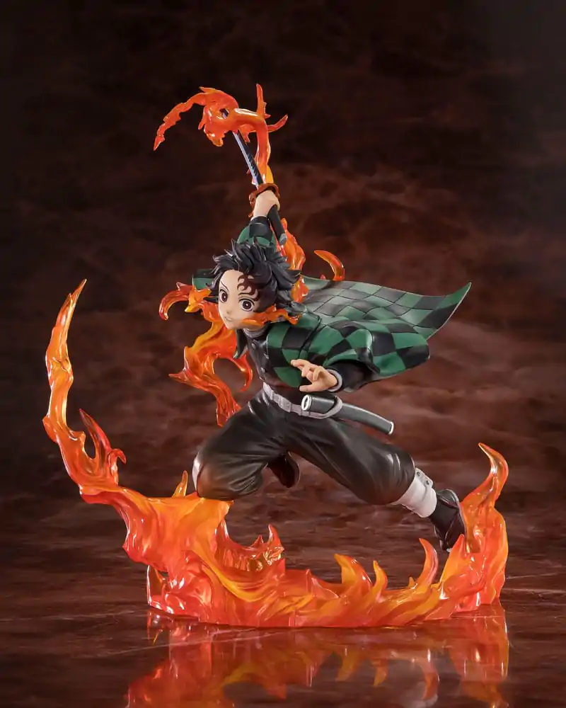 Demon Slayer Kimetsu no Yaiba Tanjiro Kamado Kyojuro Rengokus Sword Guard figurka 19,5 cm fotografii produktu