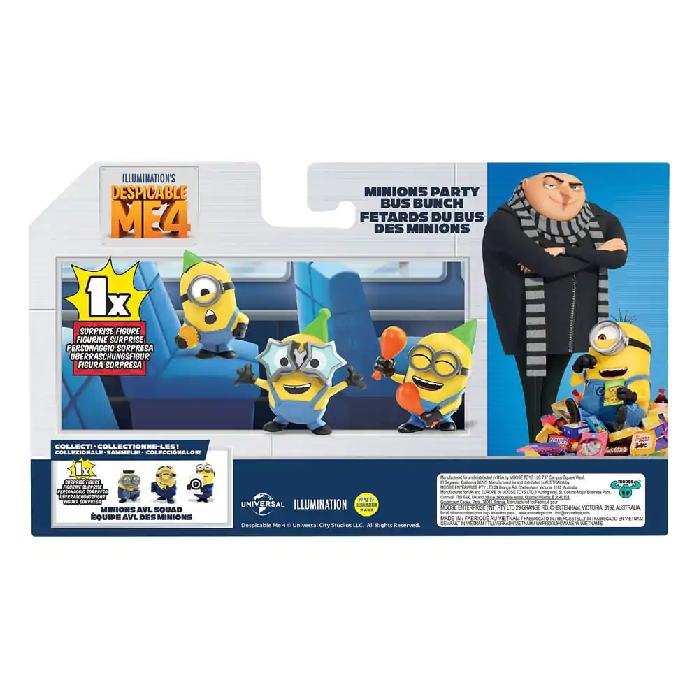 Despicable Me 4 figurky 4-Pack Party Bus 5 cm fotografii produktu