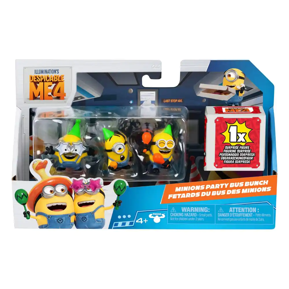 Despicable Me 4 figurky 4-Pack Party Bus 5 cm fotografii produktu