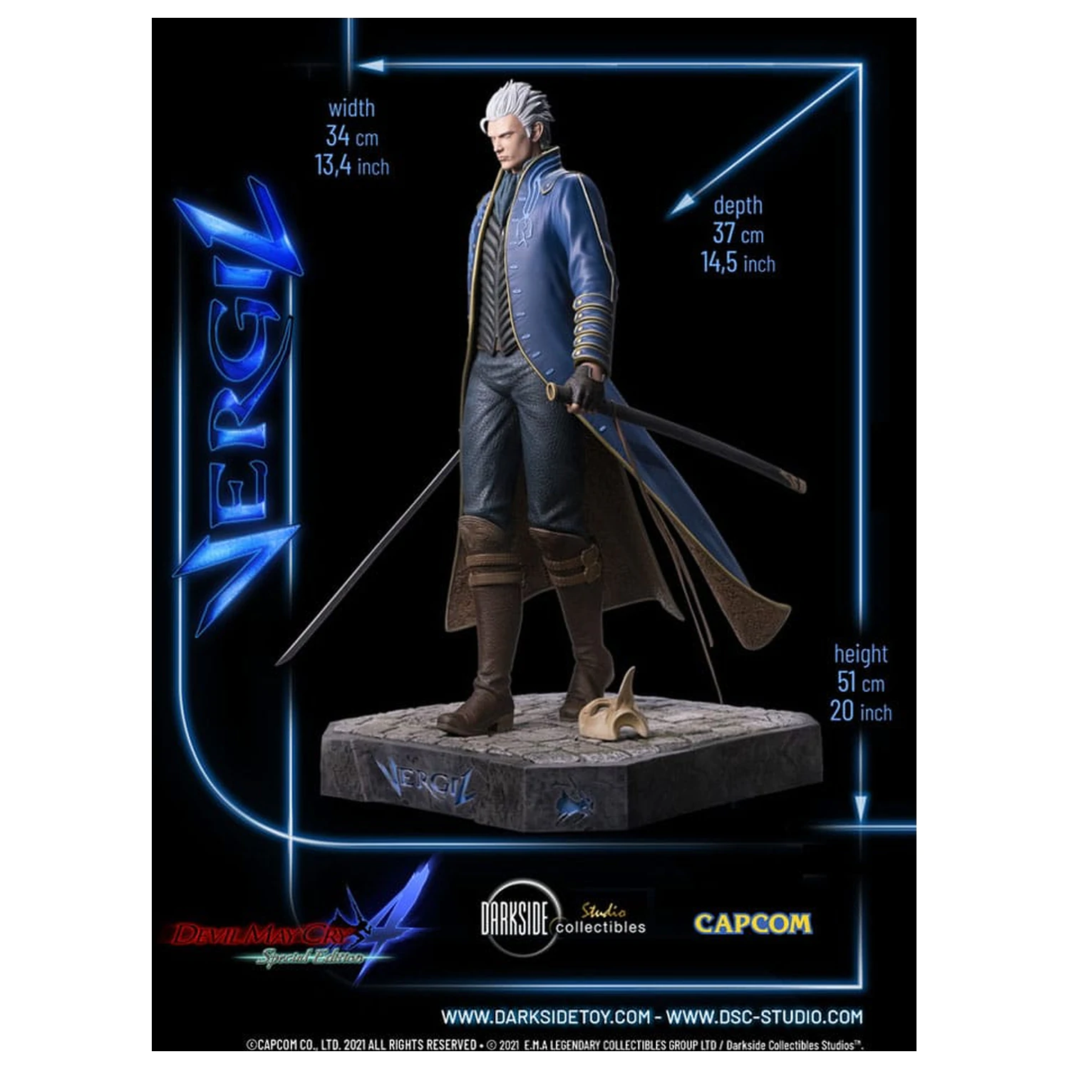 Devil May Cry 4 Prémiová socha 1/4 Vergil 51 cm fotografii produktu