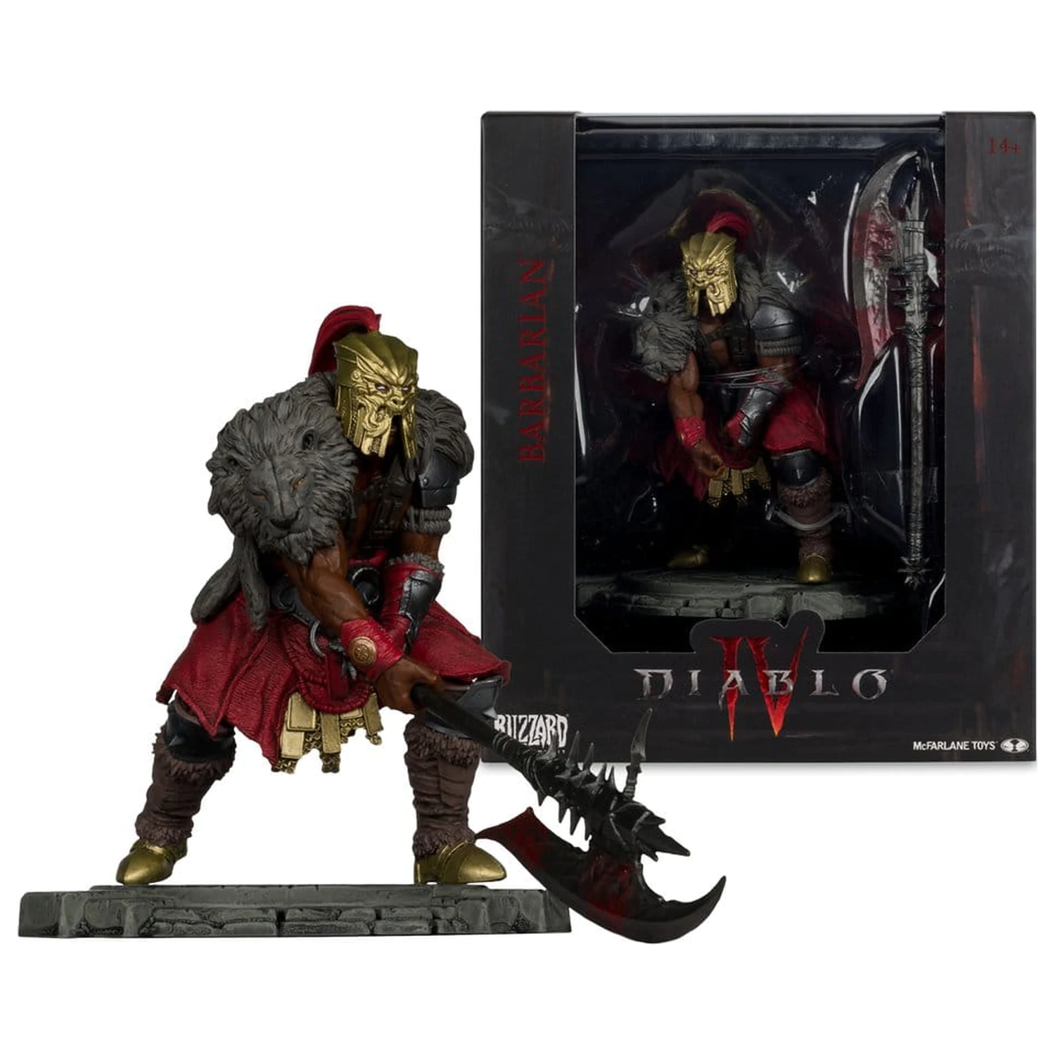 Diablo IV figurka 1/12 scale, limitovaná edice, pózovatelná, Barbarian, 12 cm fotografii produktu