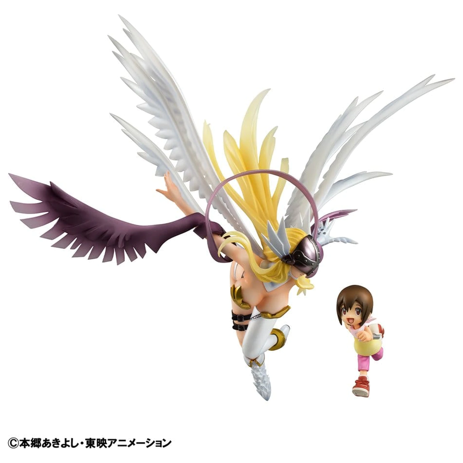 Digimon Adventure Precious G.E.M. Series PVC Socha Angewomon & Hikari Yagami 22 cm fotografii produktu