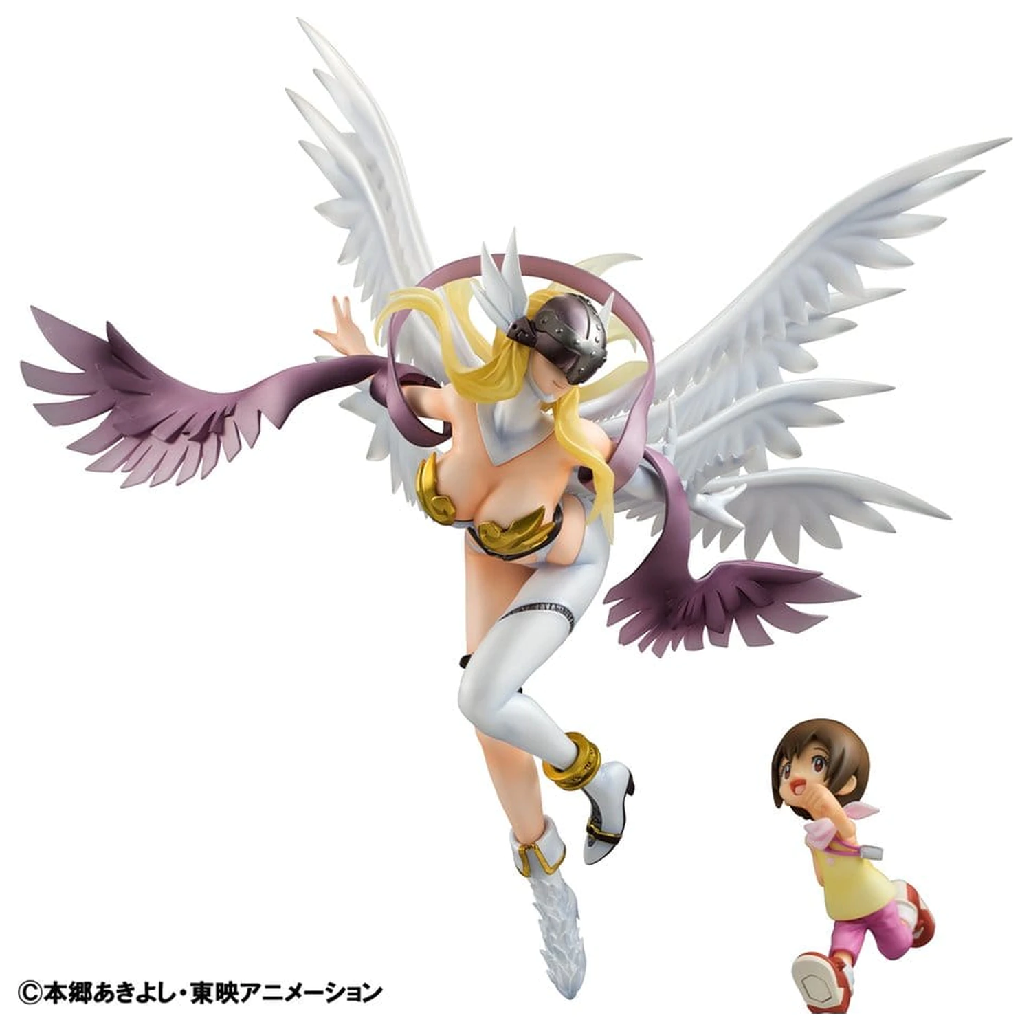 Digimon Adventure Precious G.E.M. Series PVC Socha Angewomon & Hikari Yagami 22 cm fotografii produktu
